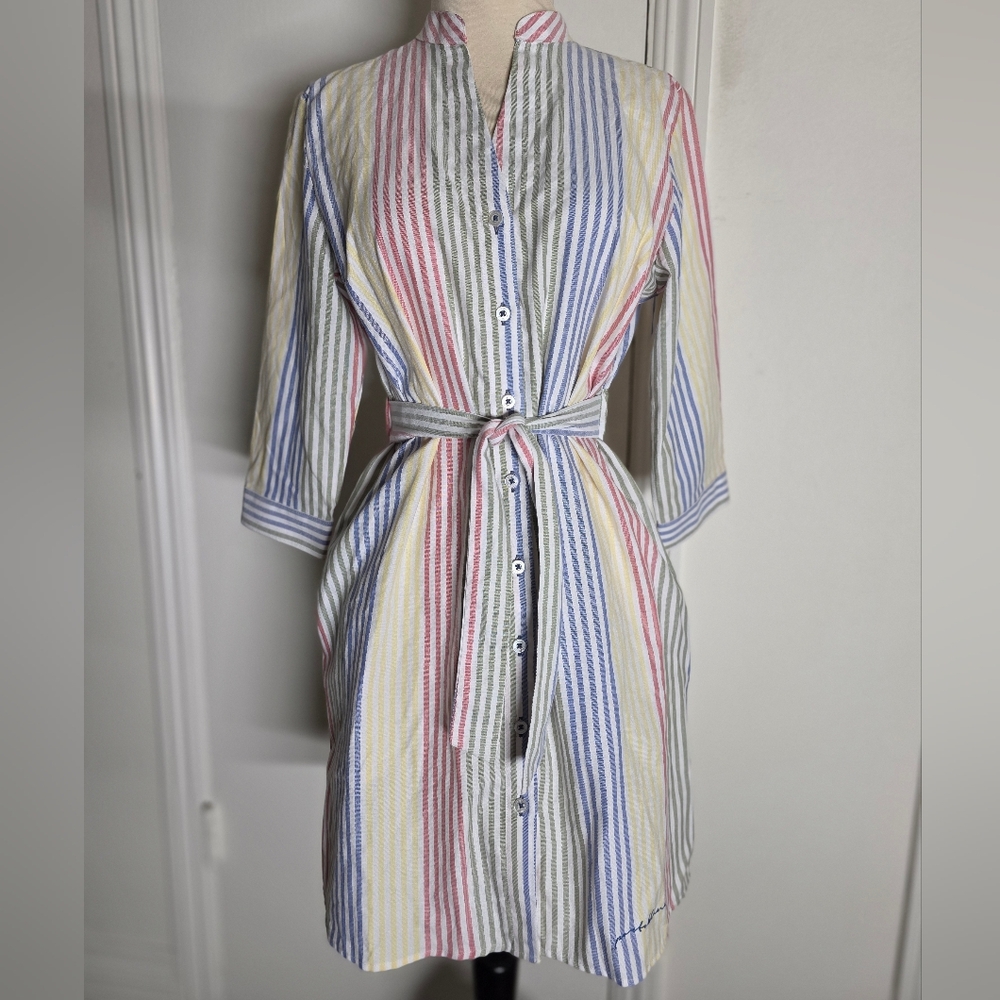 Porto Blanco Multicolor Button-Down Dress NWOT Size Small